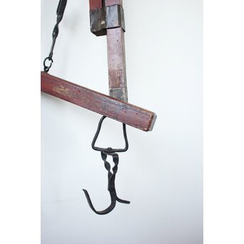 角材の自在鉤 赤　X159 