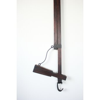 角材の自在鉤 黒　X160