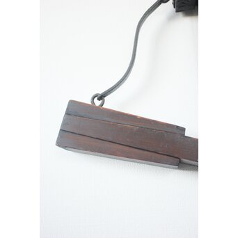 角材の自在鉤 黒　X160 