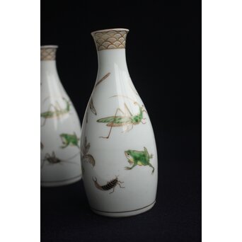 大日本邦山製 昆虫徳利一対　P156 