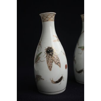 大日本邦山製 昆虫徳利一対　P156 