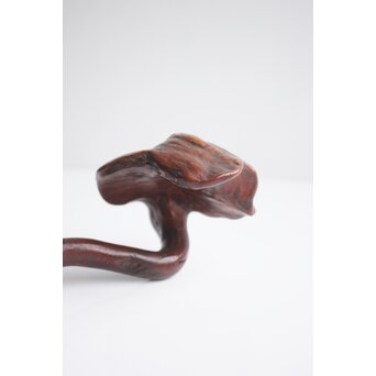 霊芝 木彫如意　X162 