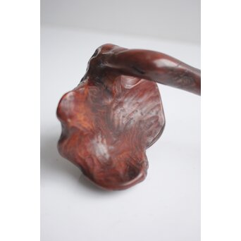 霊芝 木彫如意　X162 