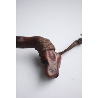 霊芝 木彫如意　X162 