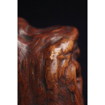 霊芝 木彫如意　X162 