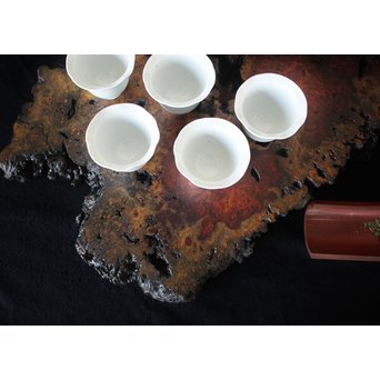 花梨 瘤玉杢 一枚板 花台/敷台　X163 