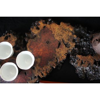 花梨 瘤玉杢 一枚板 花台/敷台　X163 