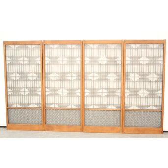 組子書院 4枚1組　R2491 ウラ　ガラス面　くもりガラスです