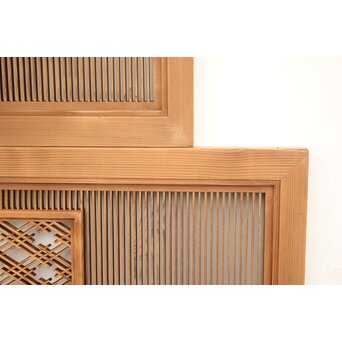 筬と組子欄間 2枚1組　R2492 