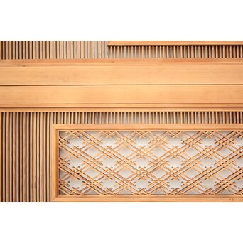 筬と組子欄間 2枚1組　R2492 