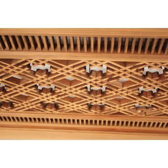 筬と組子欄間 2枚1組　R2492 