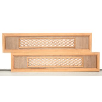 筬と組子欄間 2枚1組　R2492 