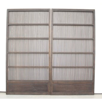 黒い一貫格子戸 4枚1組　L1006 