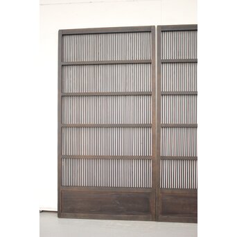 黒い一貫格子戸 4枚1組　L1006 