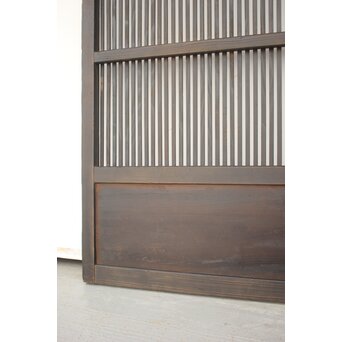 黒い一貫格子戸 4枚1組　L1006 