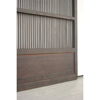 黒い一貫格子戸 4枚1組　L1006 