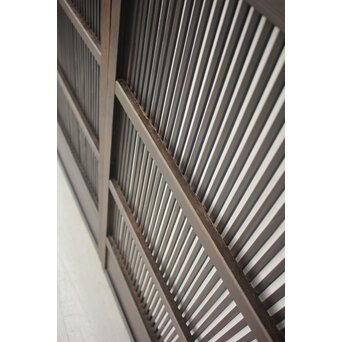 黒い一貫格子戸 4枚1組　L1006 