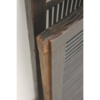 黒い一貫格子戸 4枚1組　L1006 