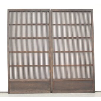 黒い一貫格子戸 4枚1組　L1006 