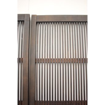 黒い一貫格子戸 4枚1組　L1006 