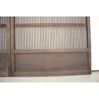 黒い一貫格子戸 4枚1組　L1006 