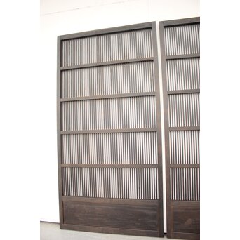 黒い一貫格子戸 4枚1組　L1006 