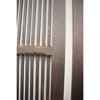 黒い一貫格子戸 4枚1組　L1006 