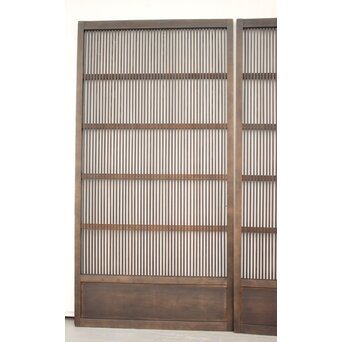 黒い一貫格子戸 4枚1組　L1006 