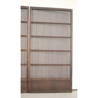 黒い一貫格子戸 4枚1組　L1006 