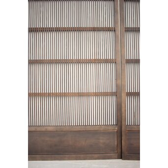 黒い一貫格子戸 4枚1組　L1006 