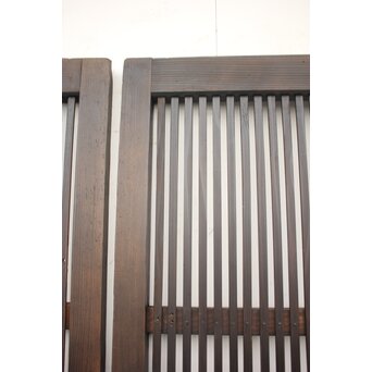 黒い一貫格子戸 4枚1組　L1006 