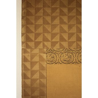 無銘 《枯木寒鳥之図》 絹本水墨 掛軸　Z183 