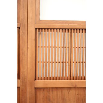 稀少サイズ 障子枠付 白木格子戸 2枚1組　L1007 