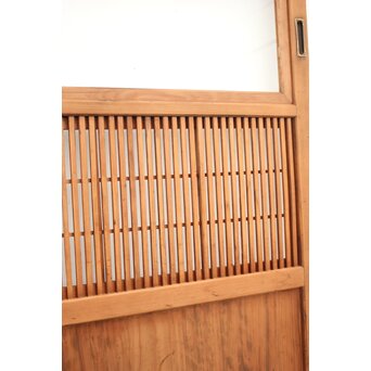 稀少サイズ 障子枠付 白木格子戸 2枚1組　L1007 