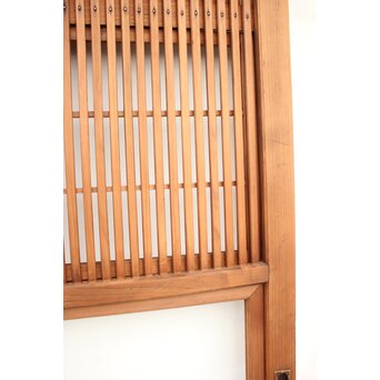 稀少サイズ 障子枠付 白木格子戸 2枚1組　L1007 