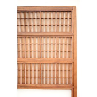 稀少サイズ 障子枠付 白木格子戸 2枚1組　L1007 