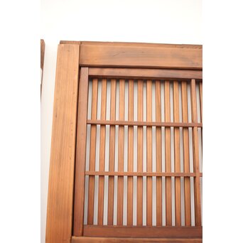 稀少サイズ 障子枠付 白木格子戸 2枚1組　L1007 