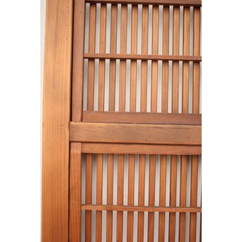 稀少サイズ 障子枠付 白木格子戸 2枚1組　L1007 