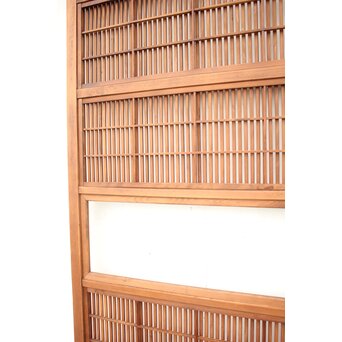 稀少サイズ 障子枠付 白木格子戸 2枚1組　L1007 