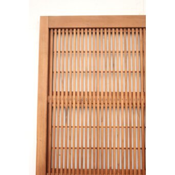 稀少サイズ 障子枠付 白木格子戸 2枚1組　L1007 