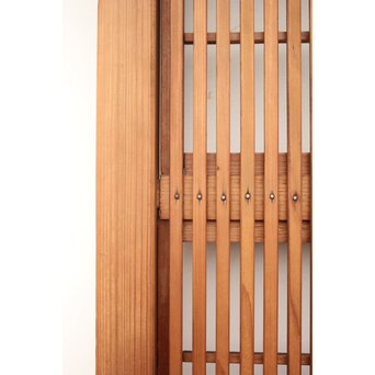 稀少サイズ 障子枠付 白木格子戸 2枚1組　L1007 