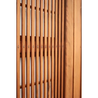 稀少サイズ 障子枠付 白木格子戸 2枚1組　L1007 