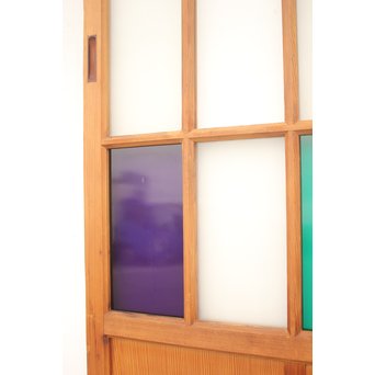 透かしと色ガラスの建具 2枚1組　GD1254 