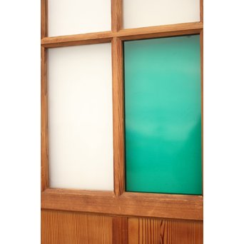 透かしと色ガラスの建具 2枚1組　GD1254 