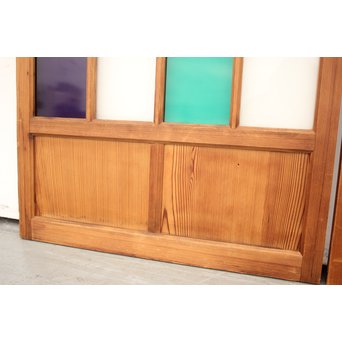 透かしと色ガラスの建具 2枚1組　GD1254 