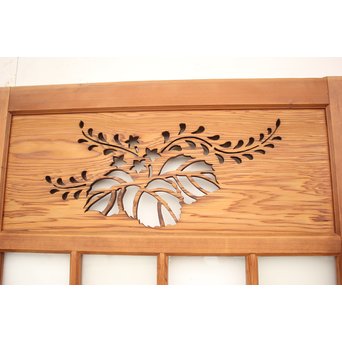 透かしと色ガラスの建具 2枚1組　GD1254 