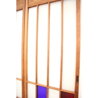 透かしと色ガラスの建具 2枚1組　GD1254 