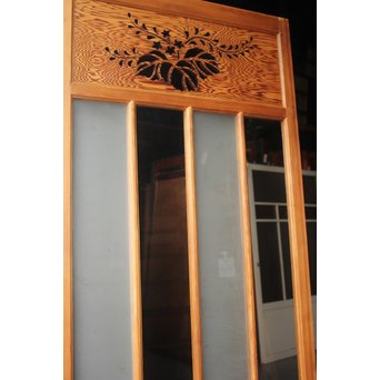透かしと色ガラスの建具 2枚1組　GD1254 