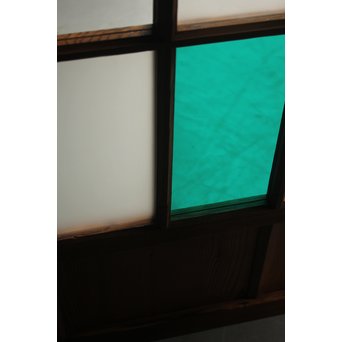 透かしと色ガラスの建具 2枚1組　GD1254 