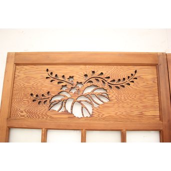 透かしと色ガラスの建具 2枚1組　GD1254 